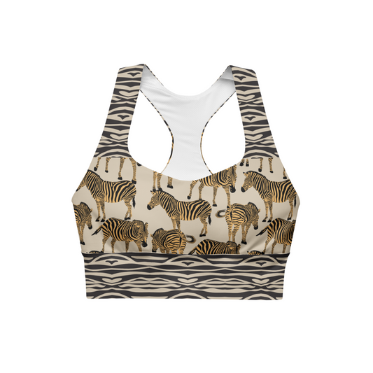 BEIGE ZEBRA Sports Bra | WILDwear