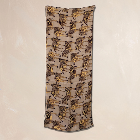 ZEBRAS | Qrown Jewel Satin Accent Scarf