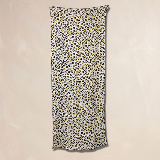 LEOPARD | Qrown Jewel Satin Accent Scarf