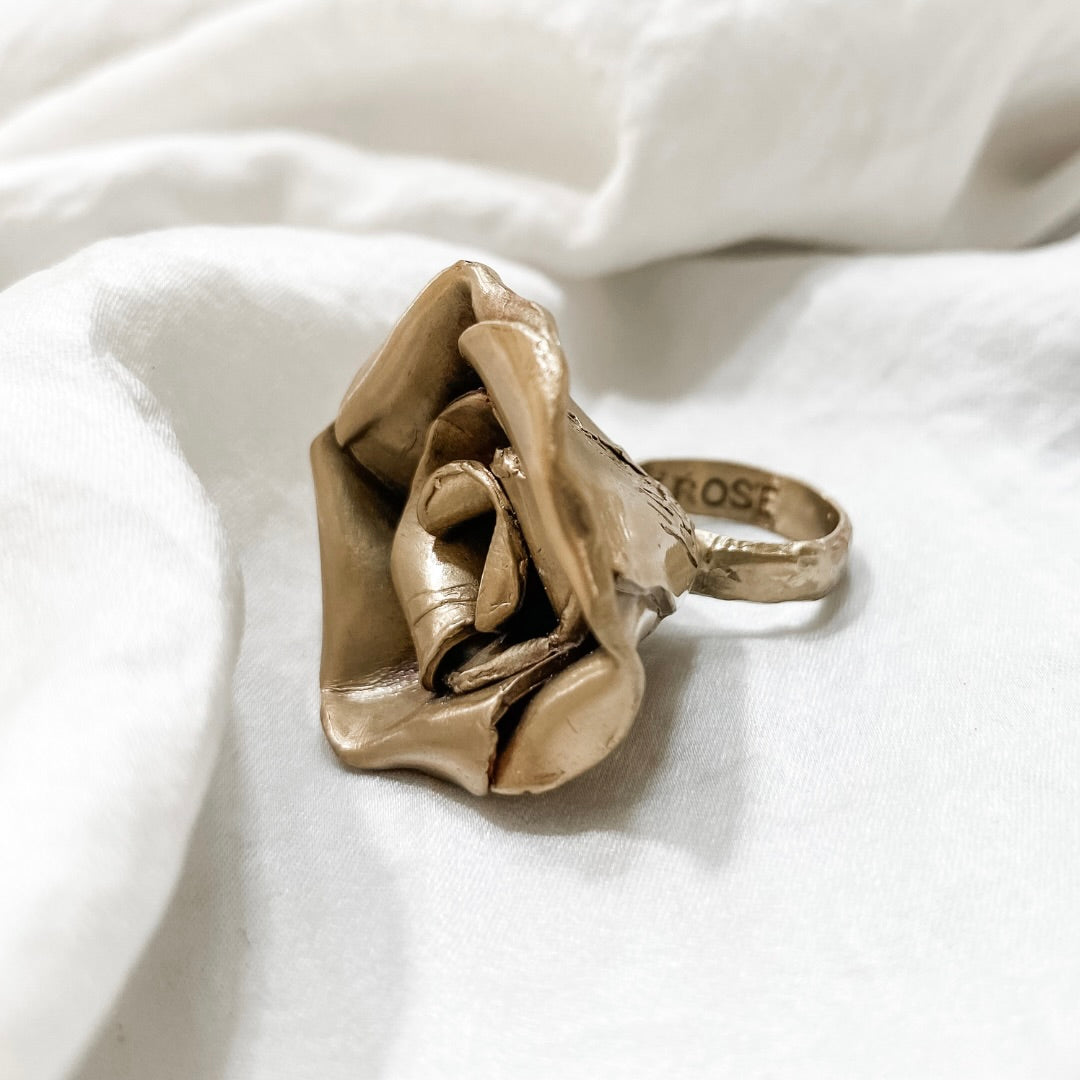 BE THE ROSE Flower Pinky Ring