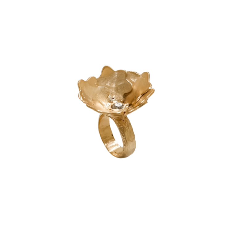 BUD Flower Pinky Ring