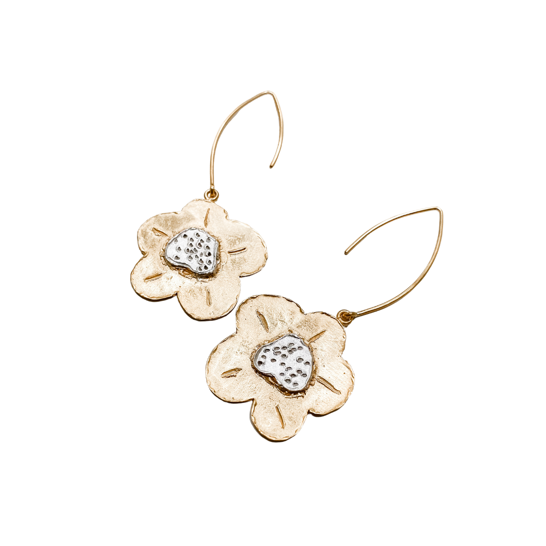 LET LOVE GROW Engraved Earrings