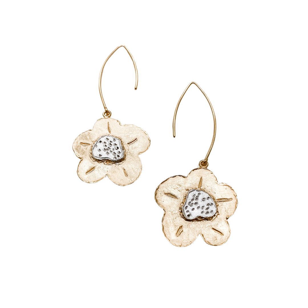 LET LOVE GROW Engraved Earrings