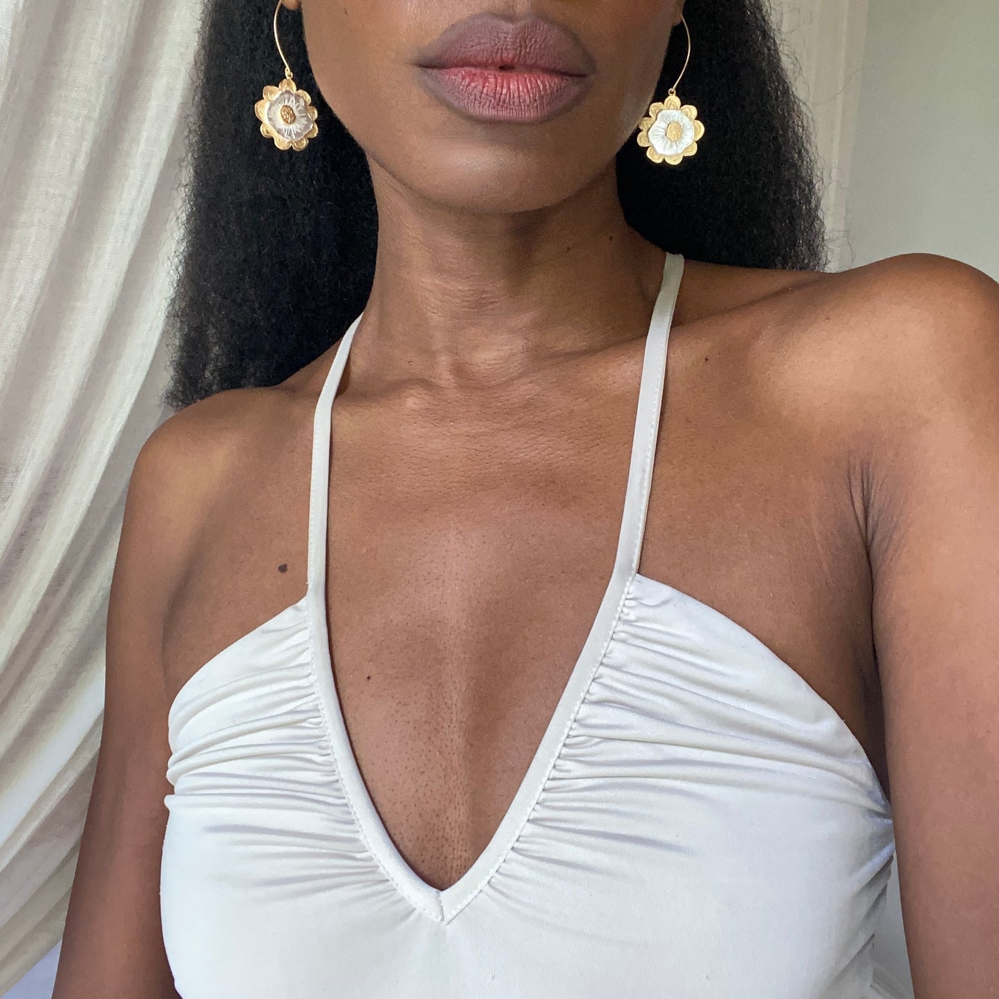 NO RAIN NO FLOWERS Engraved Earrings