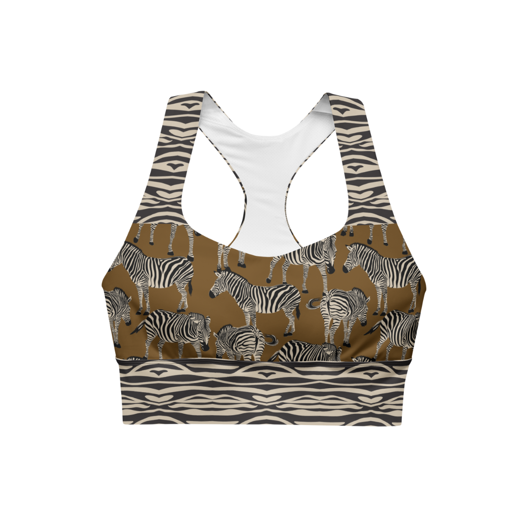 BROWN ZEBRA Sports Bra | WILDwear