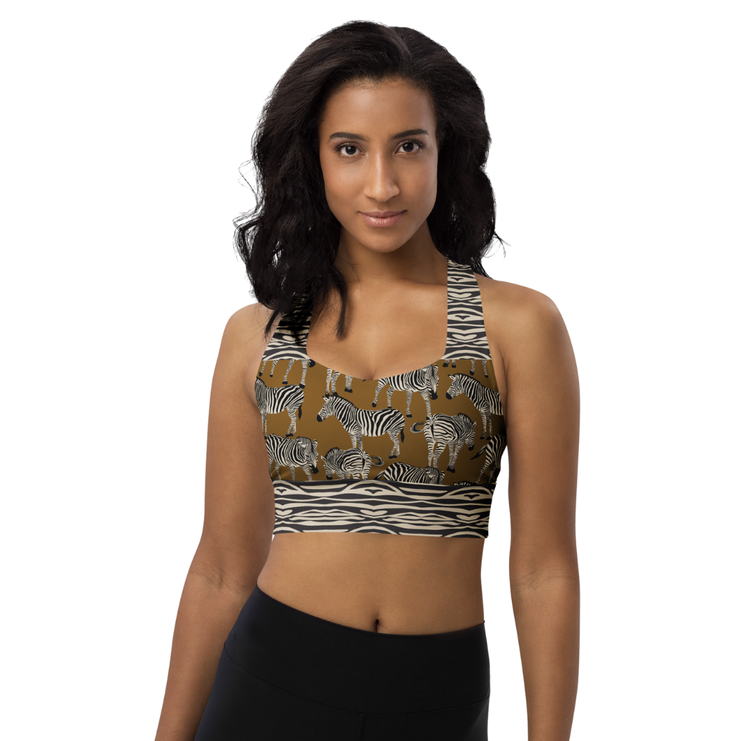 BROWN ZEBRA Sports Bra | WILDwear