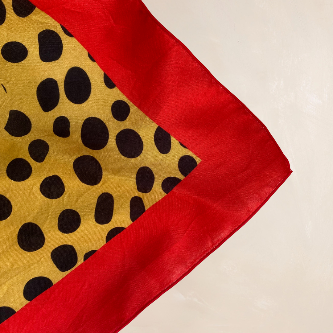 CHEETAH | Flower Qrown Satin Affirmation Scarf