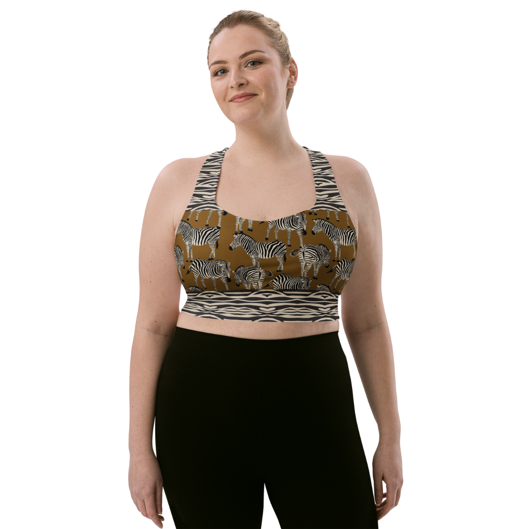 BROWN ZEBRA Sports Bra | WILDwear