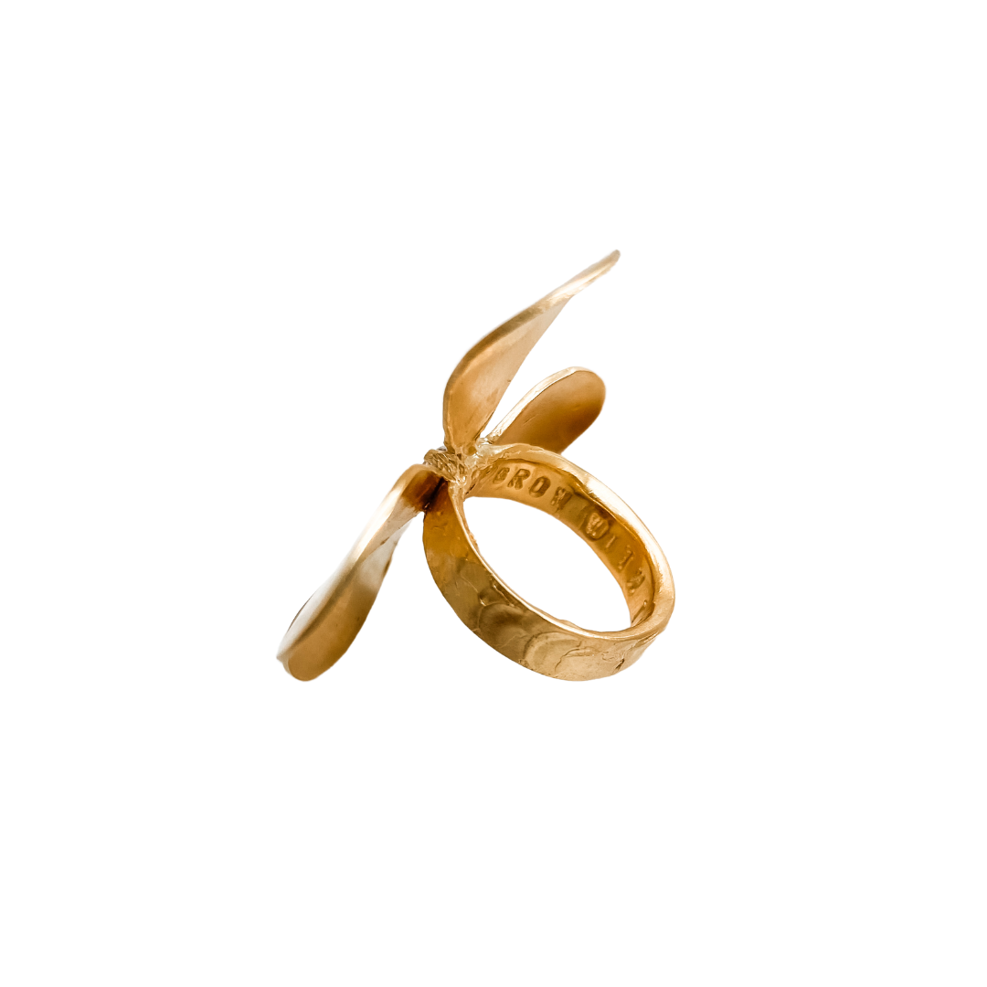 GROW WITH THE FLOW Flower Pinky Ring