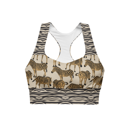BEIGE ZEBRA Sports Bra | WILDwear