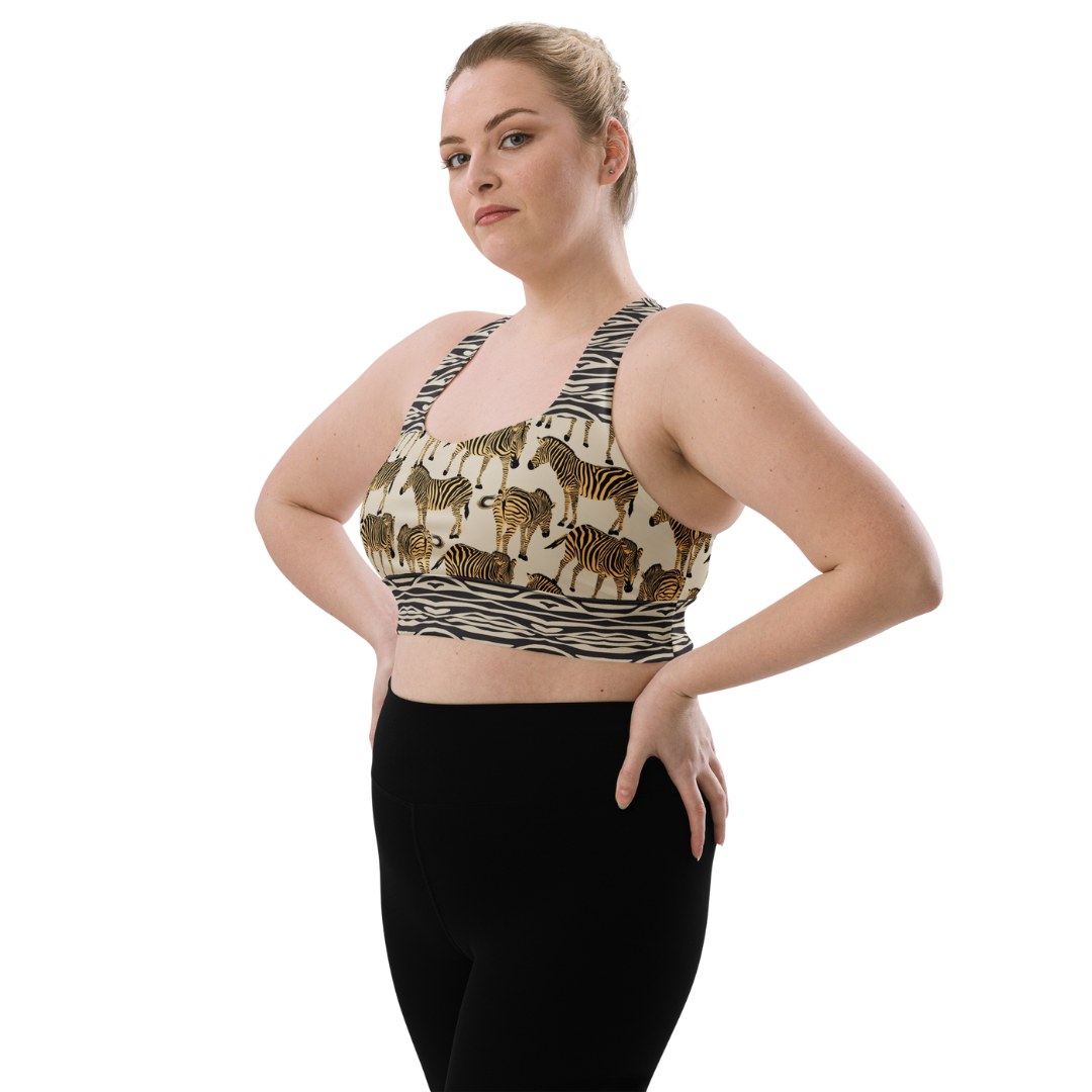 BEIGE ZEBRA Sports Bra | WILDwear