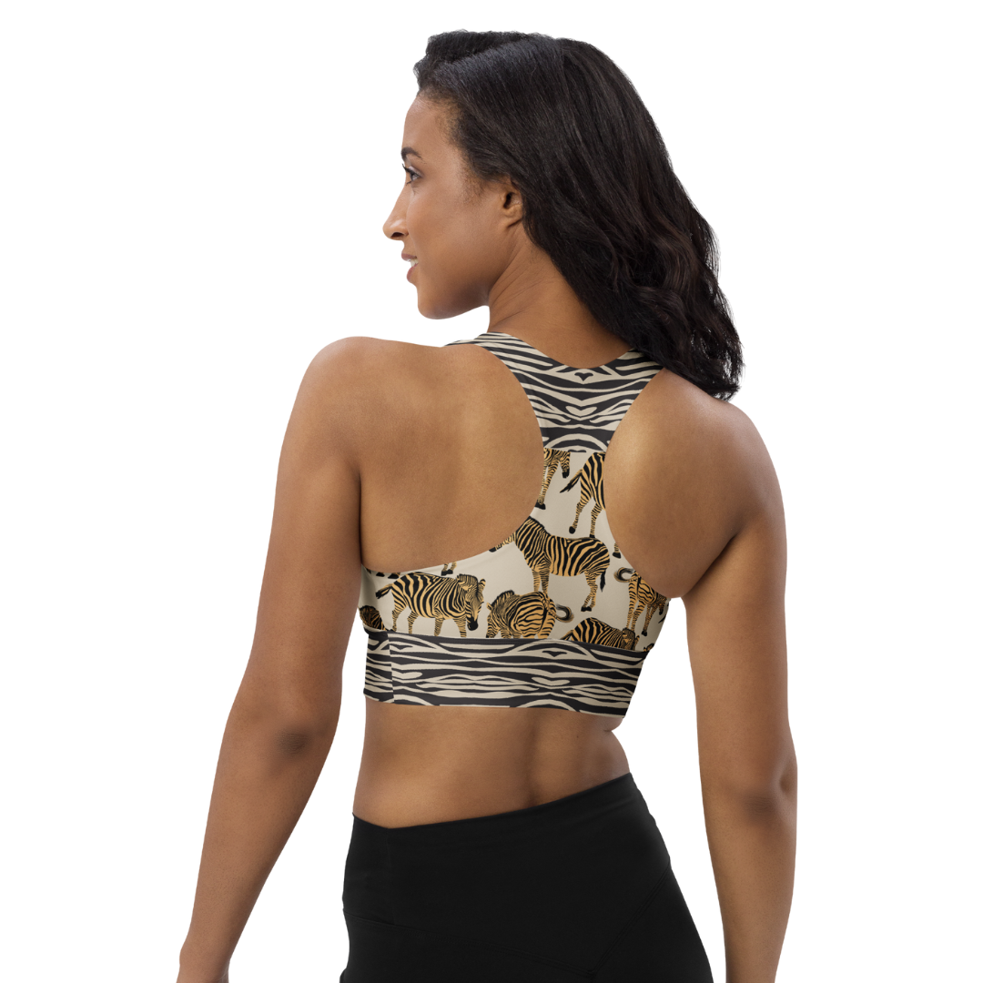 BEIGE ZEBRA Sports Bra | WILDwear