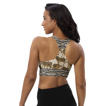 BEIGE ZEBRA Sports Bra | WILDwear