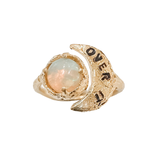 OVER IT Moon Pinky Ring