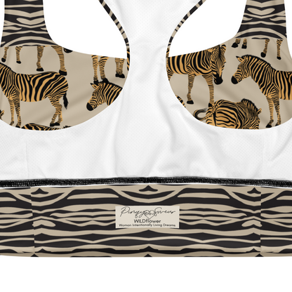 BEIGE ZEBRA Sports Bra | WILDwear