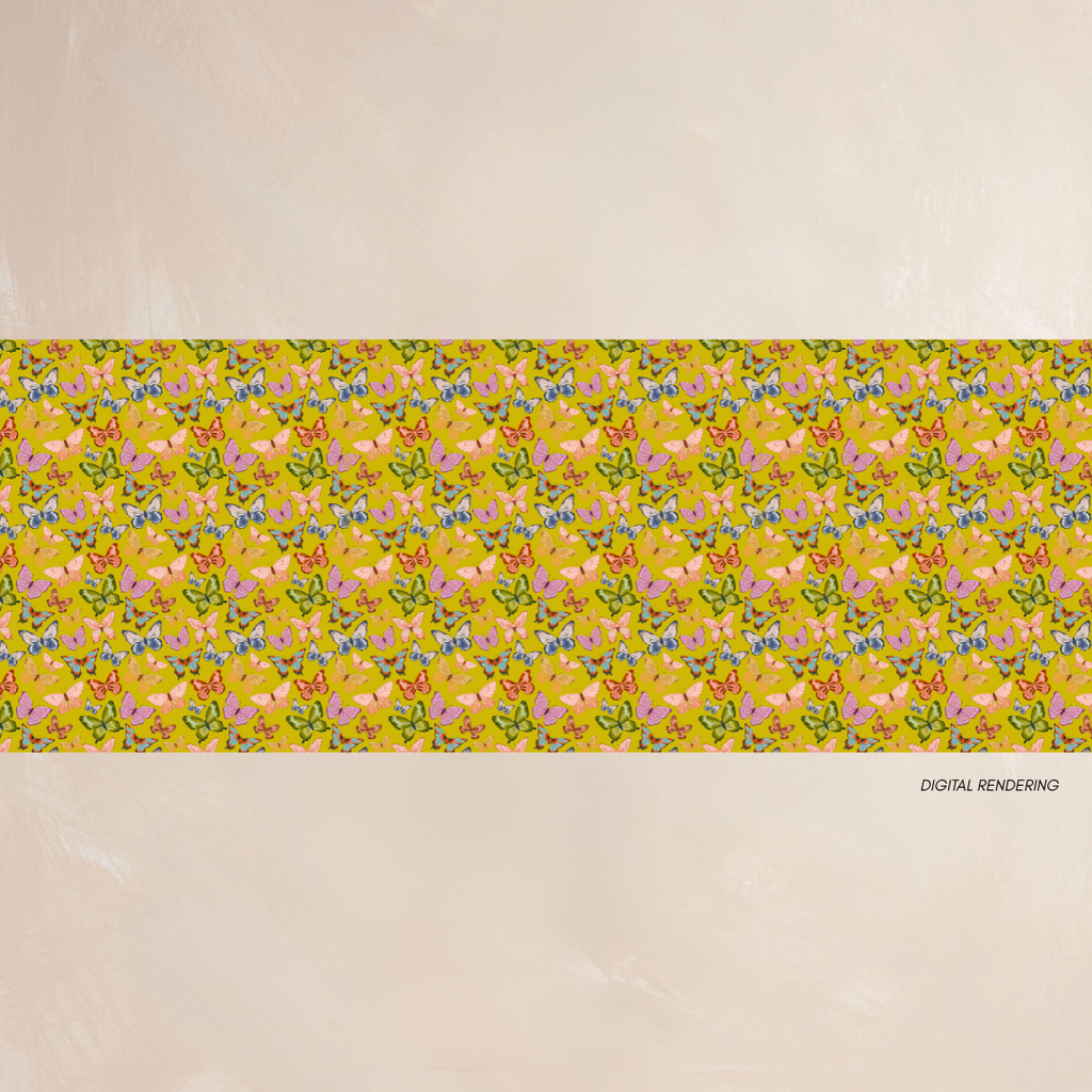 BUTTERFLIES | Qrown Jewel Satin Accent Scarf