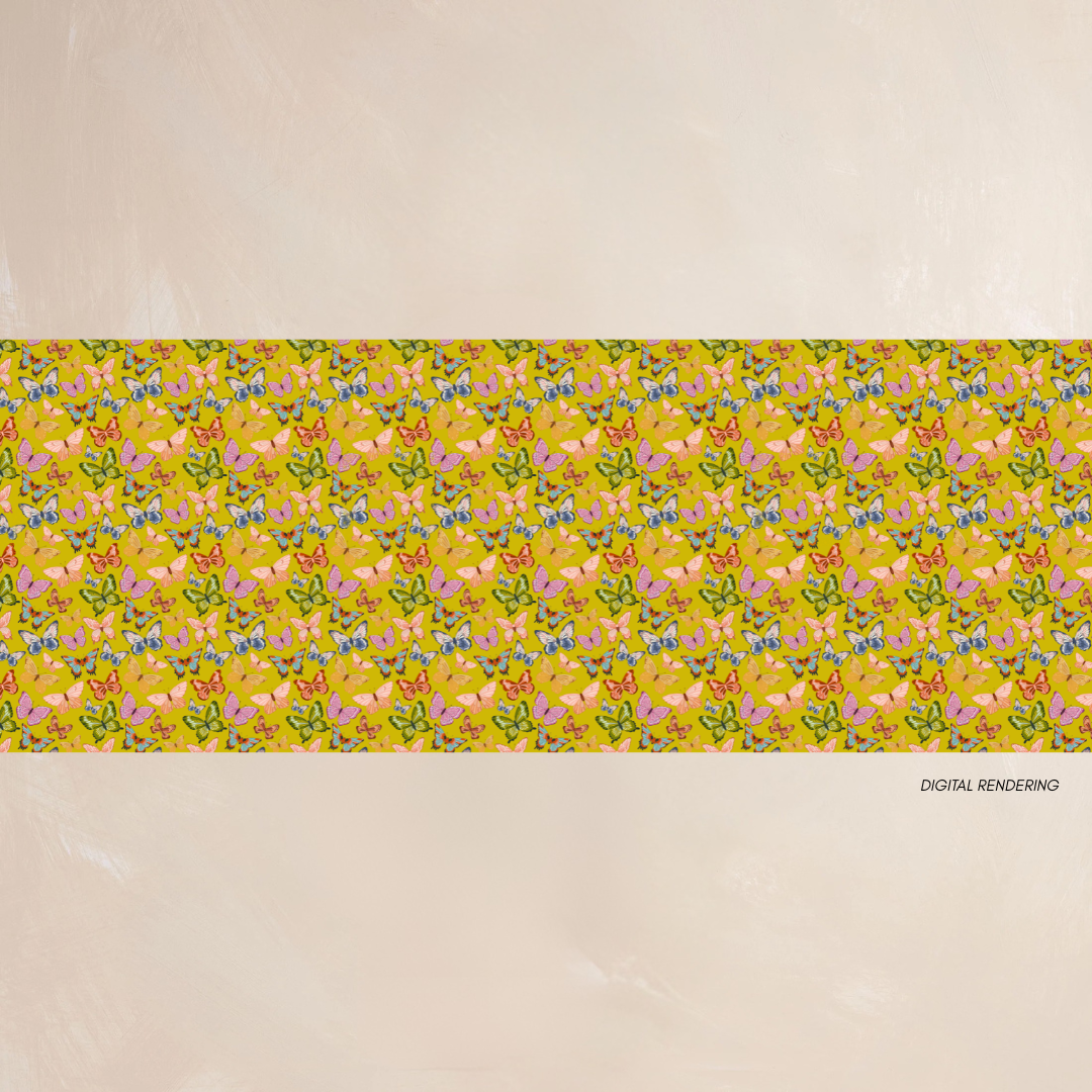 BUTTERFLIES | Qrown Jewel Satin Accent Scarf