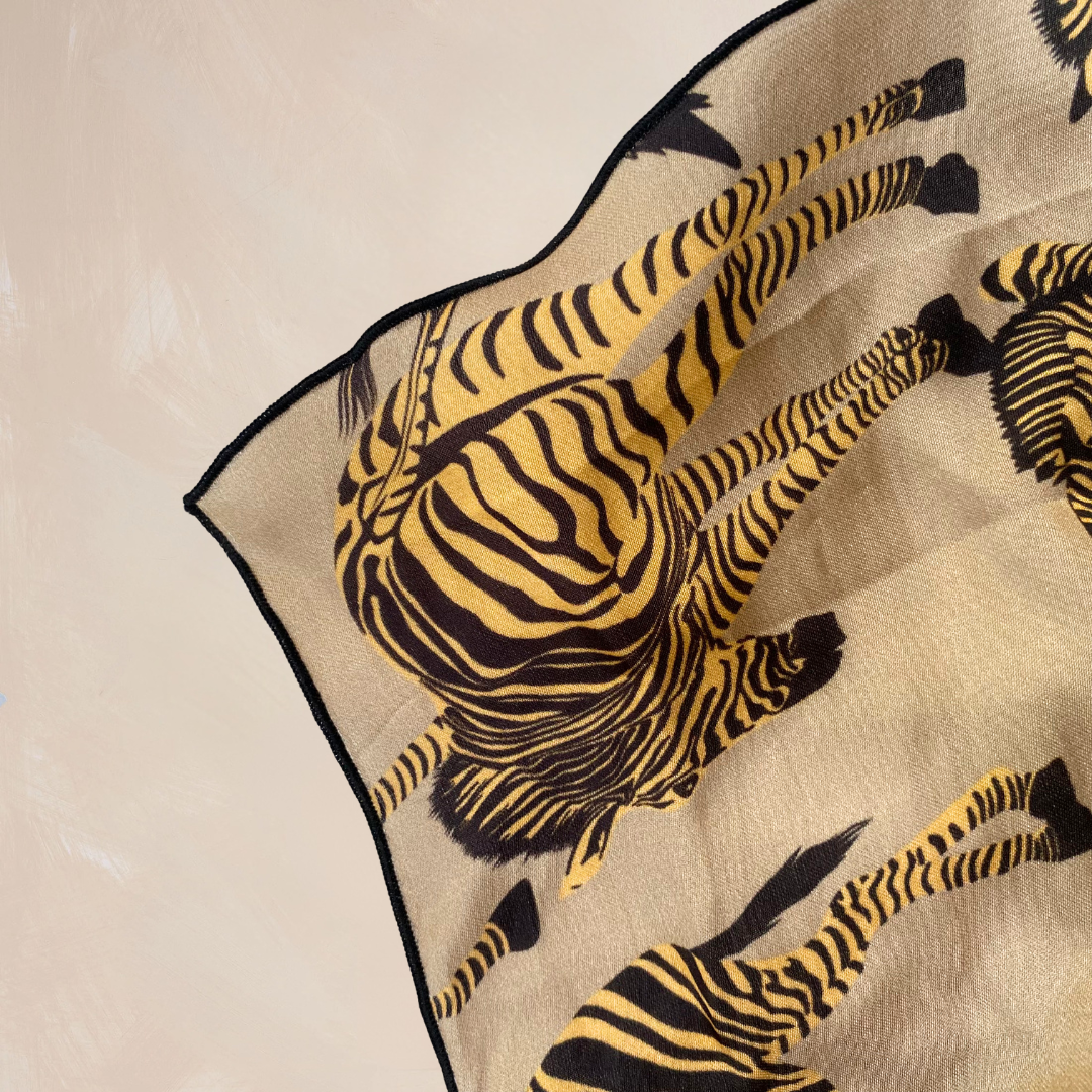 ZEBRAS | Qrown Jewel Satin Accent Scarf