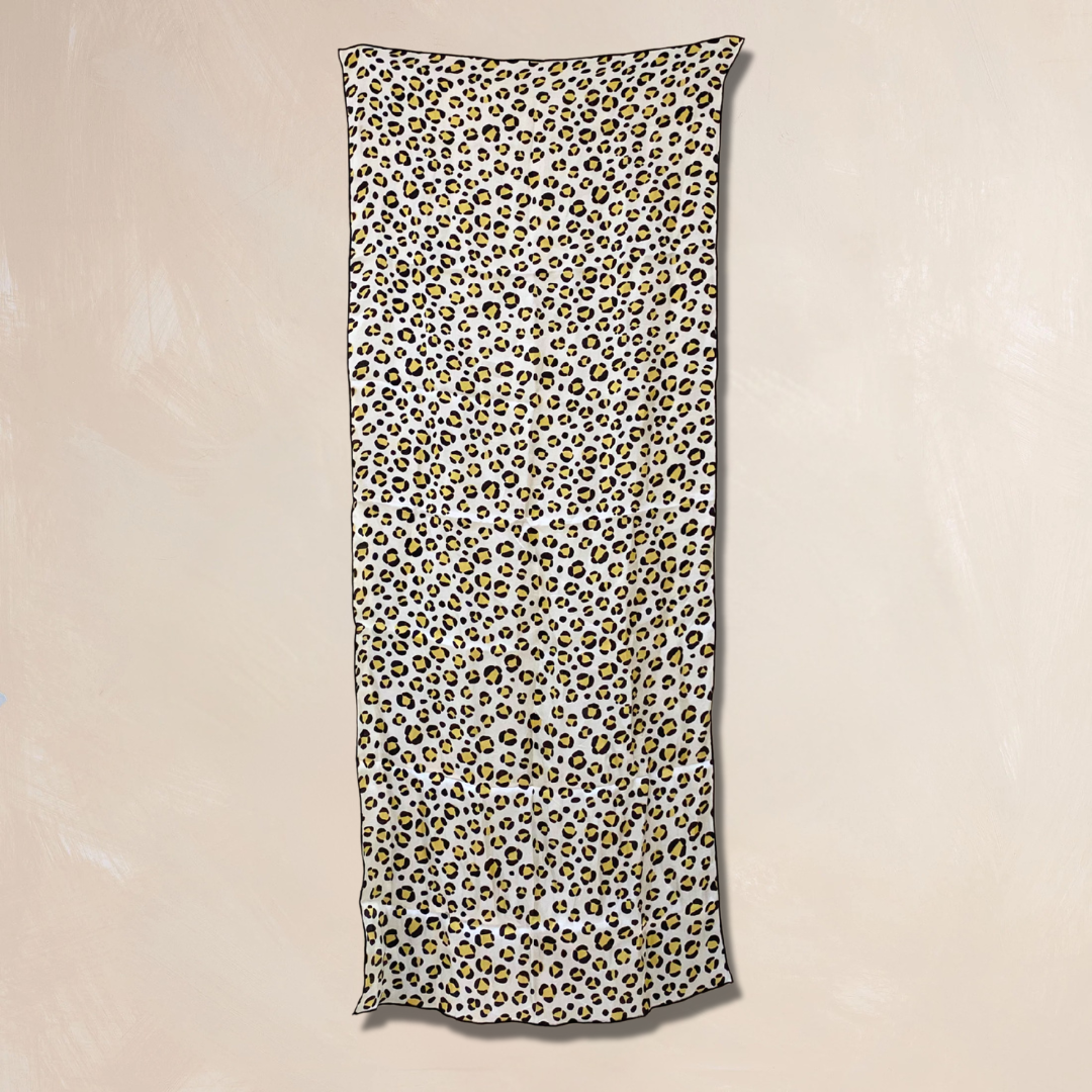 LEOPARD | Qrown Jewel Satin Accent Scarf