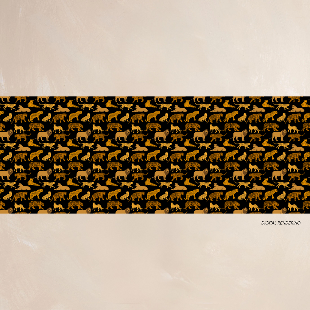 BLACK WILDCATS | Qrown Jewel Satin Accent Scarf
