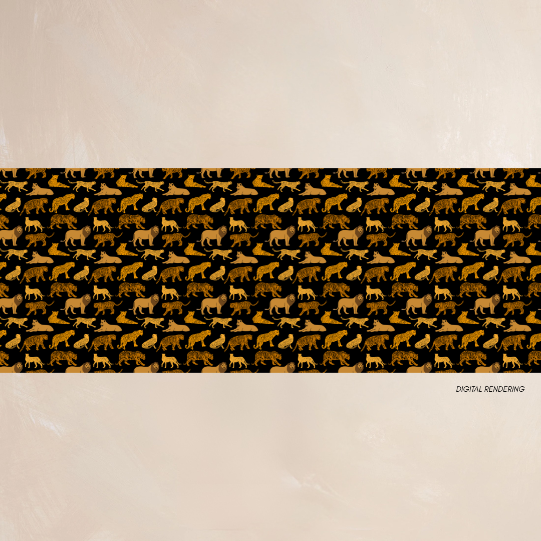 BLACK WILDCATS | Qrown Jewel Satin Accent Scarf