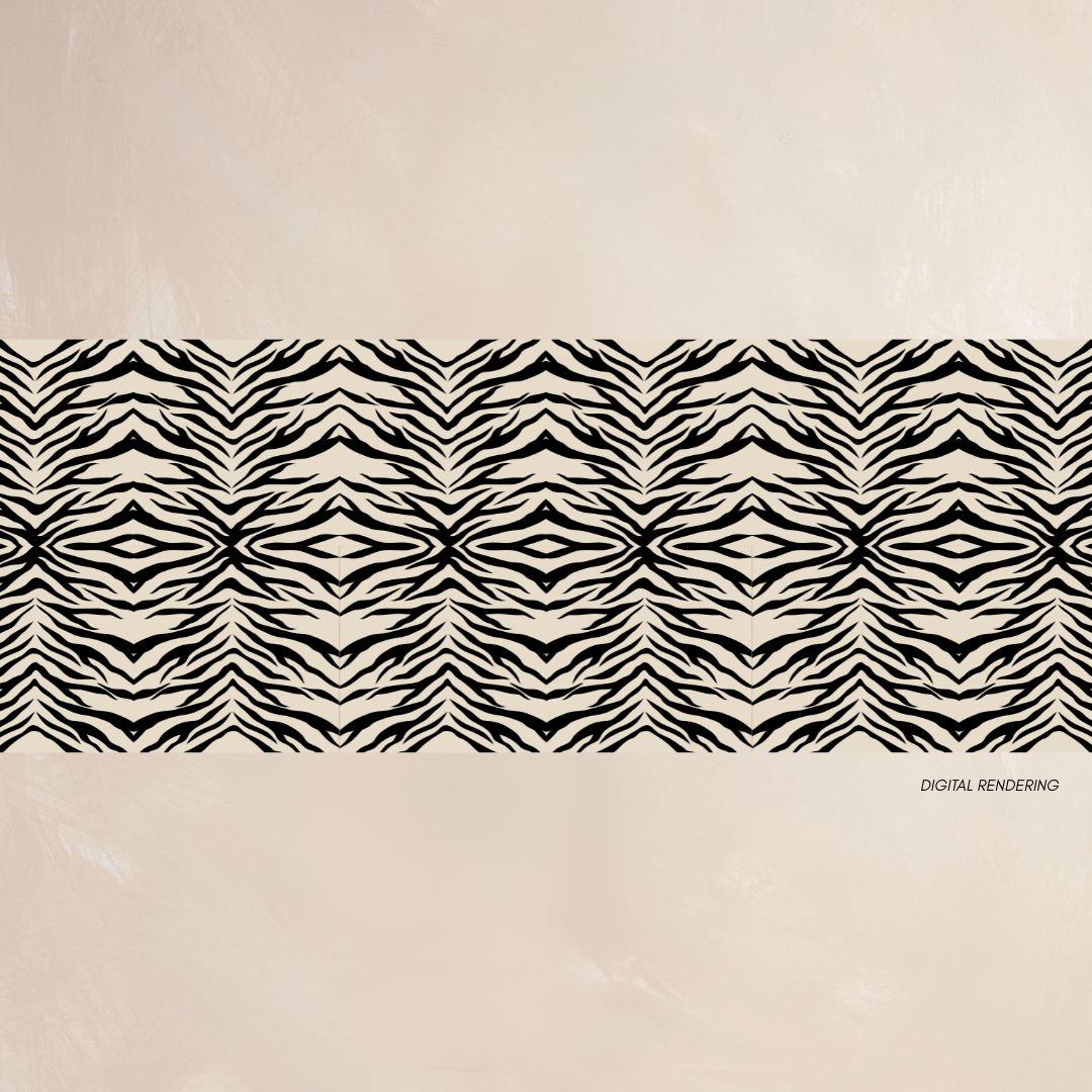 ZEBRA STRIPES | Qrown Jewel Satin Accent Scarf