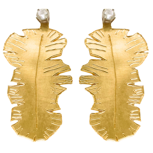 BANANA LEAF Front-Back Earrings