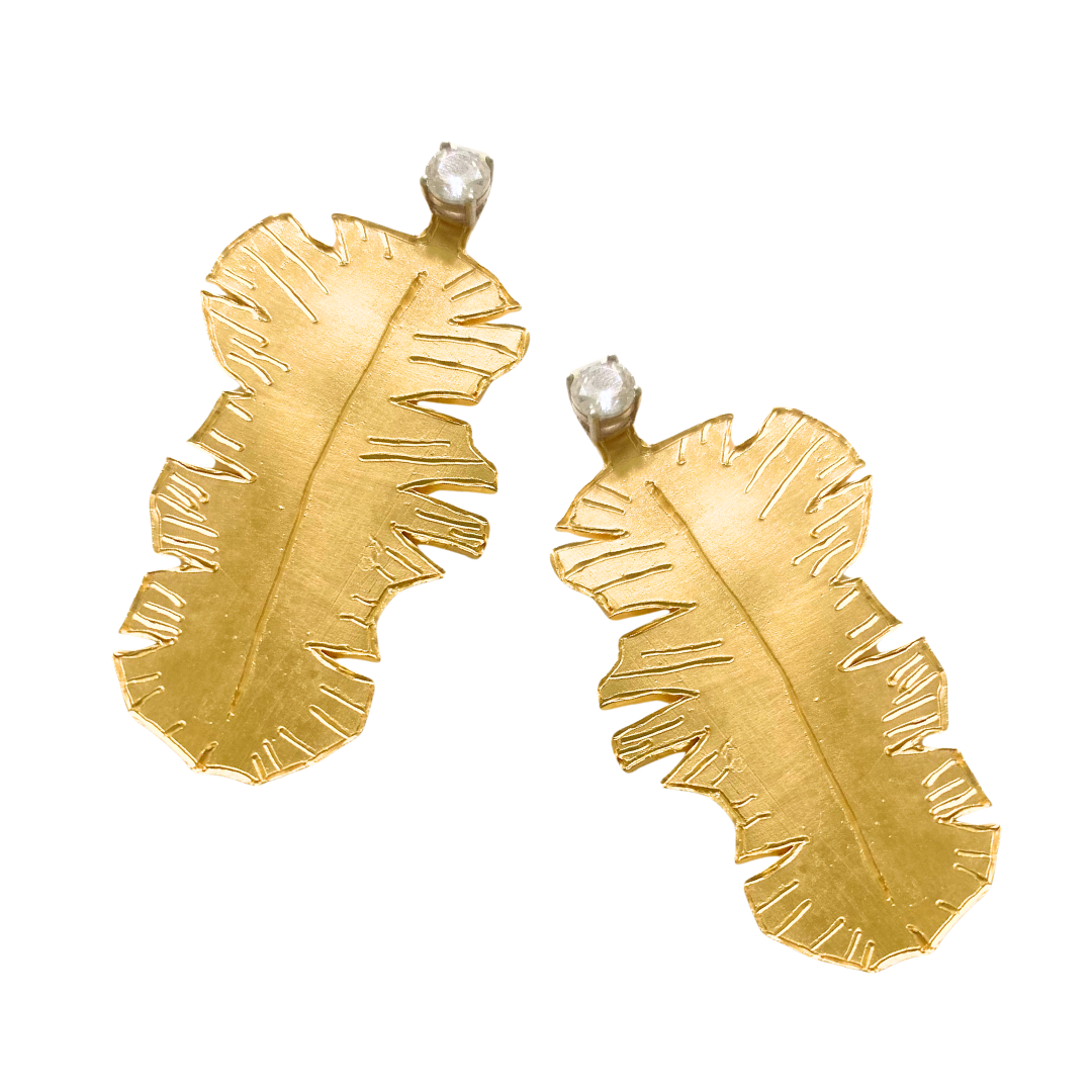 BANANA LEAF Front-Back Earrings