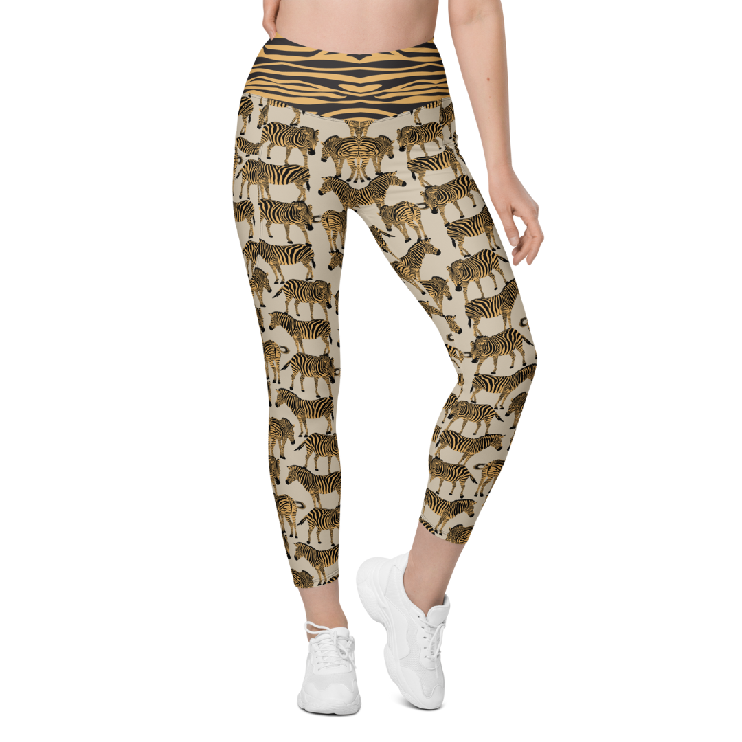 BOLD BEIGE ZEBRA Leggings | WILDwear