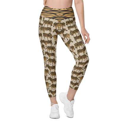 BOLD BEIGE ZEBRA Leggings | WILDwear
