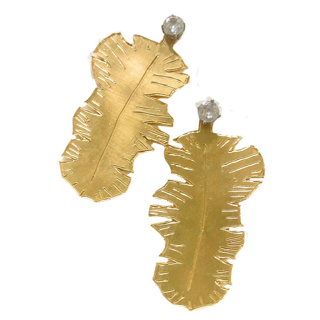 BANANA LEAF Front-Back Earrings