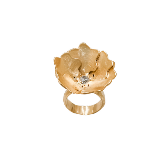 BUD Flower Pinky Ring