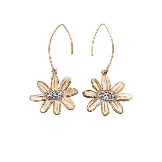 WILD FLOWER Engraved Earrings