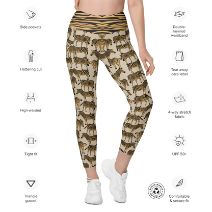 BOLD BEIGE ZEBRA Leggings | WILDwear