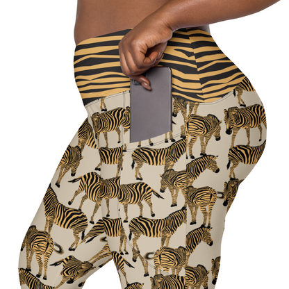 BOLD BEIGE ZEBRA Leggings | WILDwear