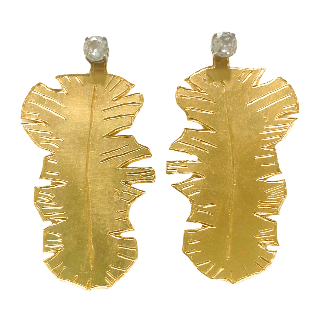BANANA LEAF Front-Back Earrings