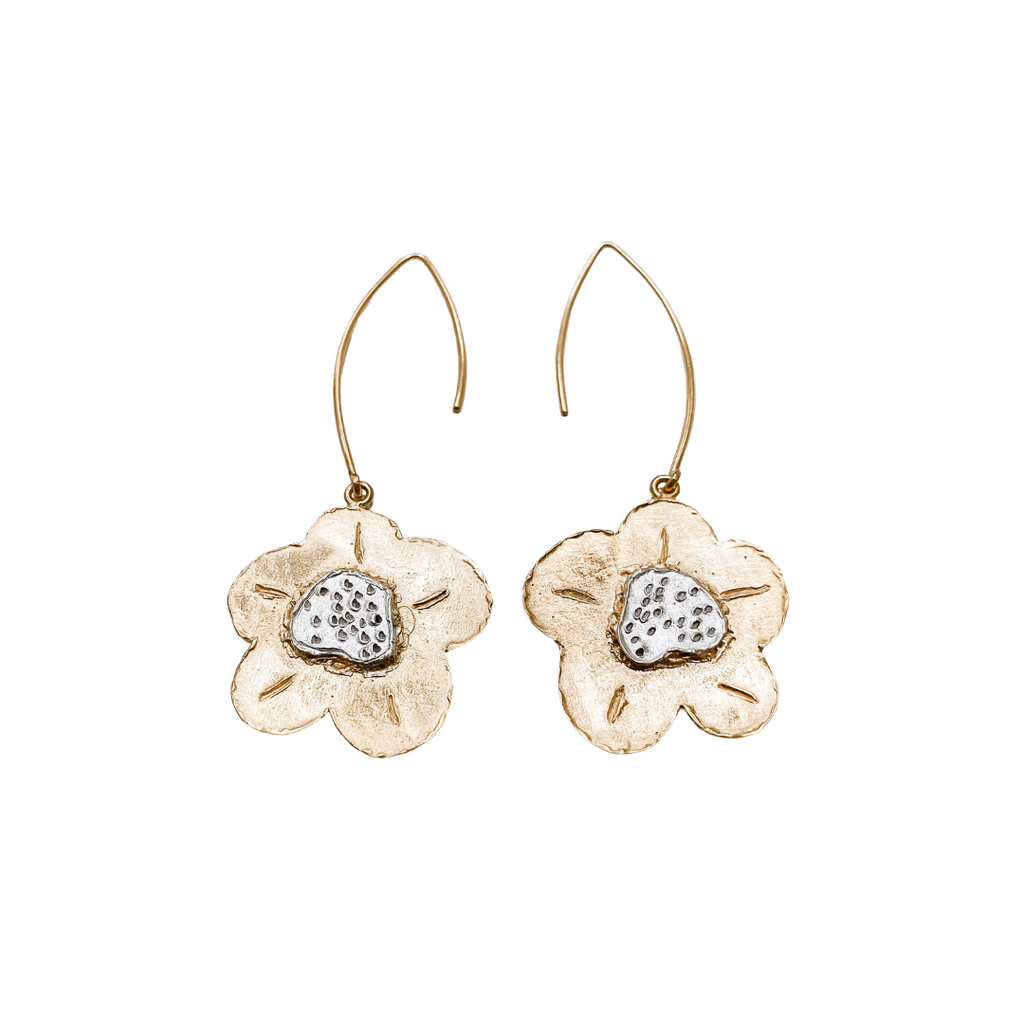 LET LOVE GROW Engraved Earrings