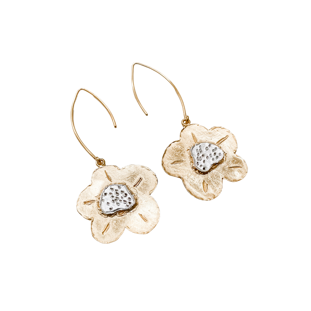 LET LOVE GROW Engraved Earrings