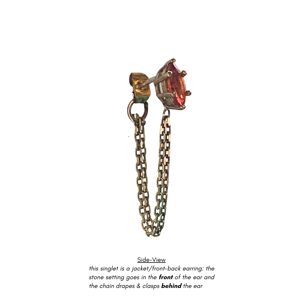RED Marquise Singlet Jacket Earrings | SayQred