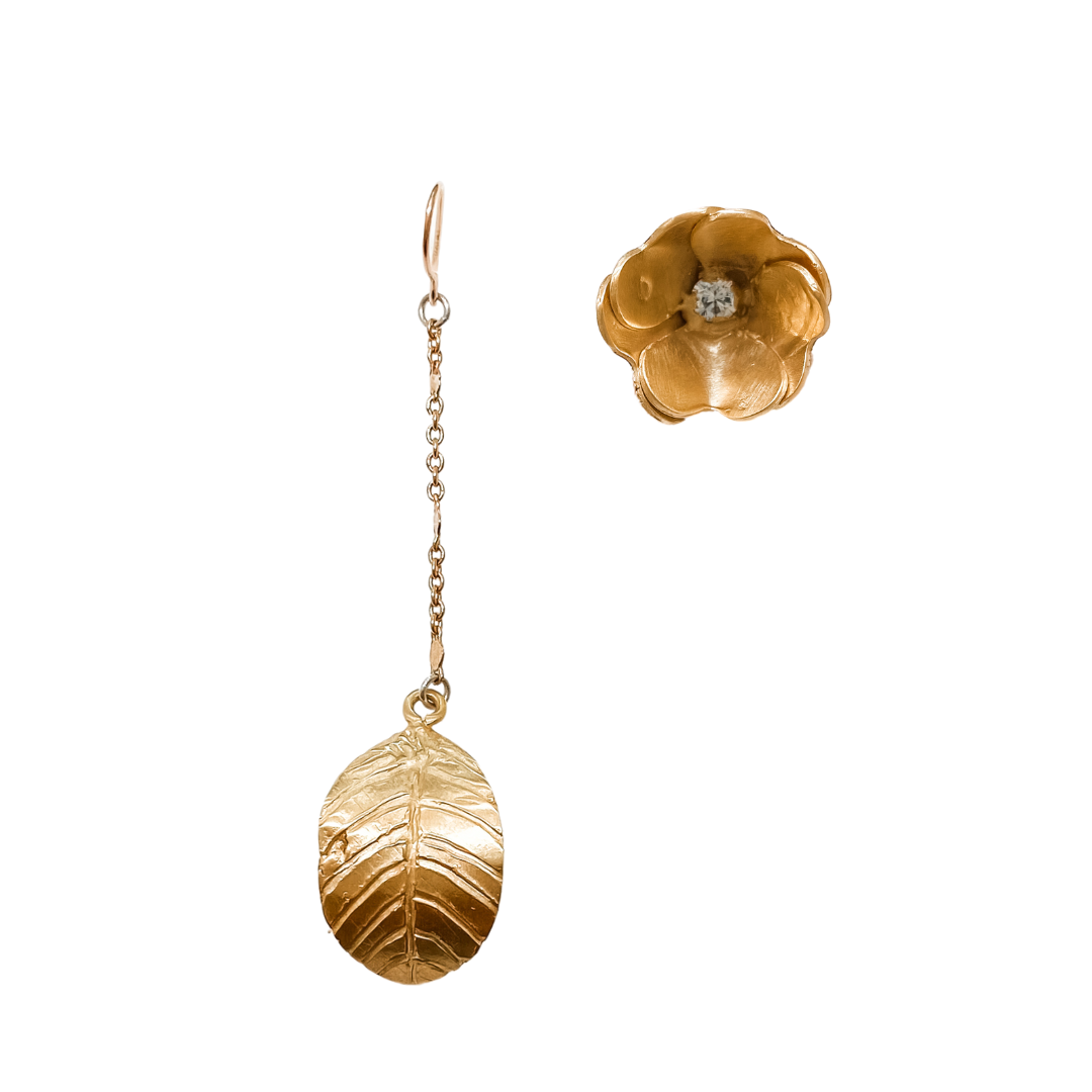 Flower Bud Opposite Earrings