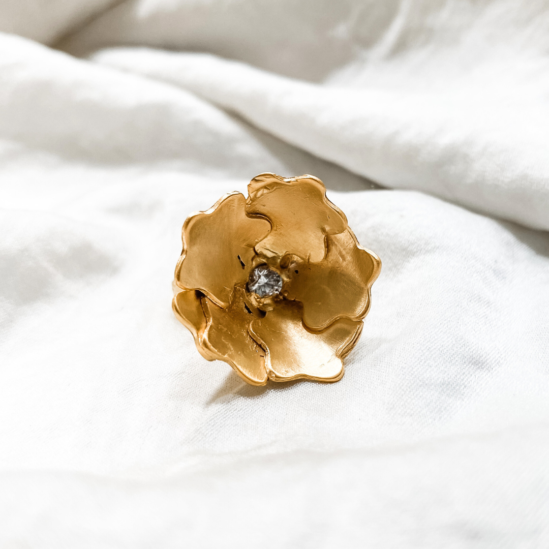 BUD Flower Pinky Ring