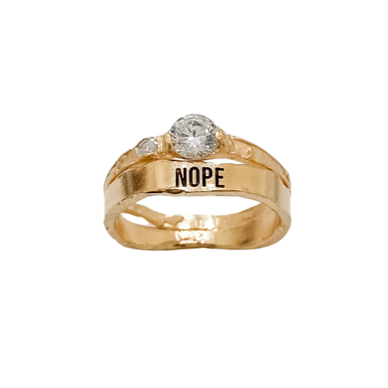 NOPE Crystal Pinky Ring