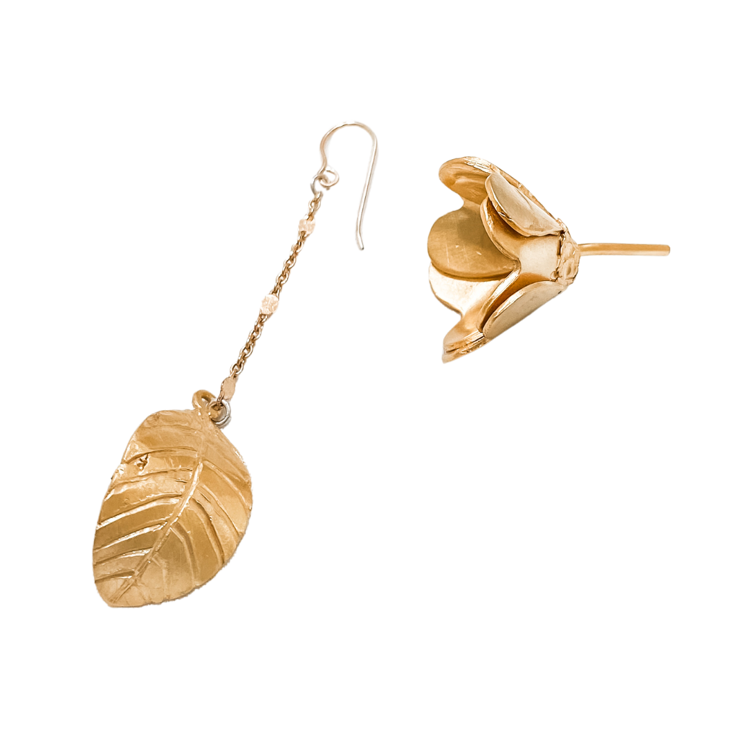 Flower Bud Opposite Earrings