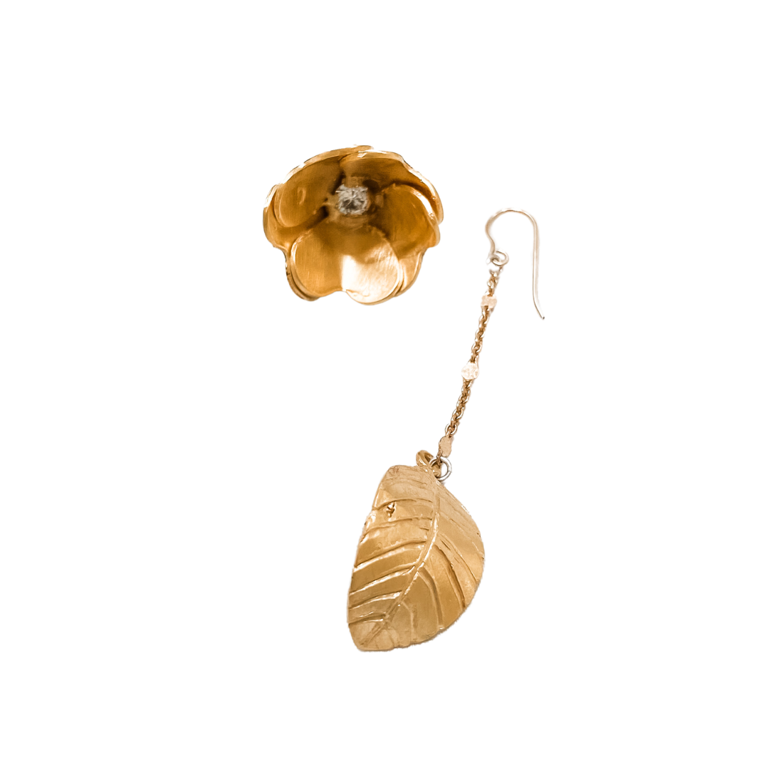 Flower Bud Opposite Earrings