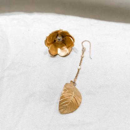 Flower Bud Opposite Earrings