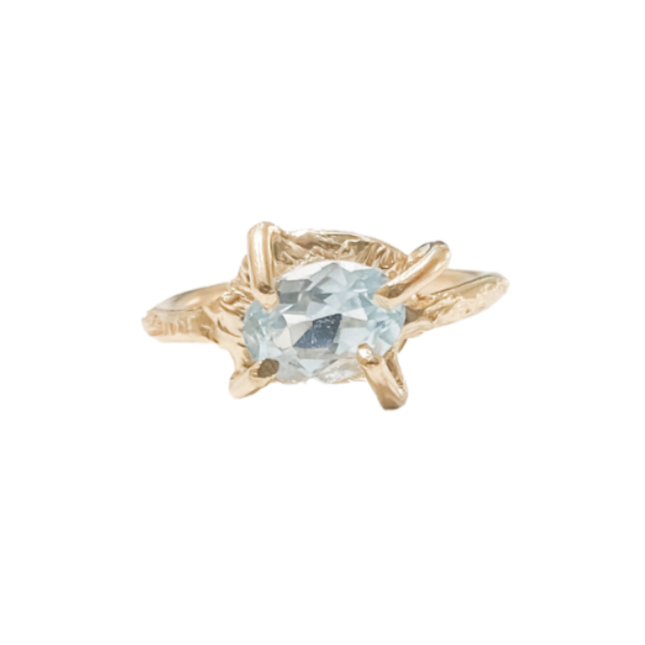 Crystal Waters Aquamarine Pinky Ring