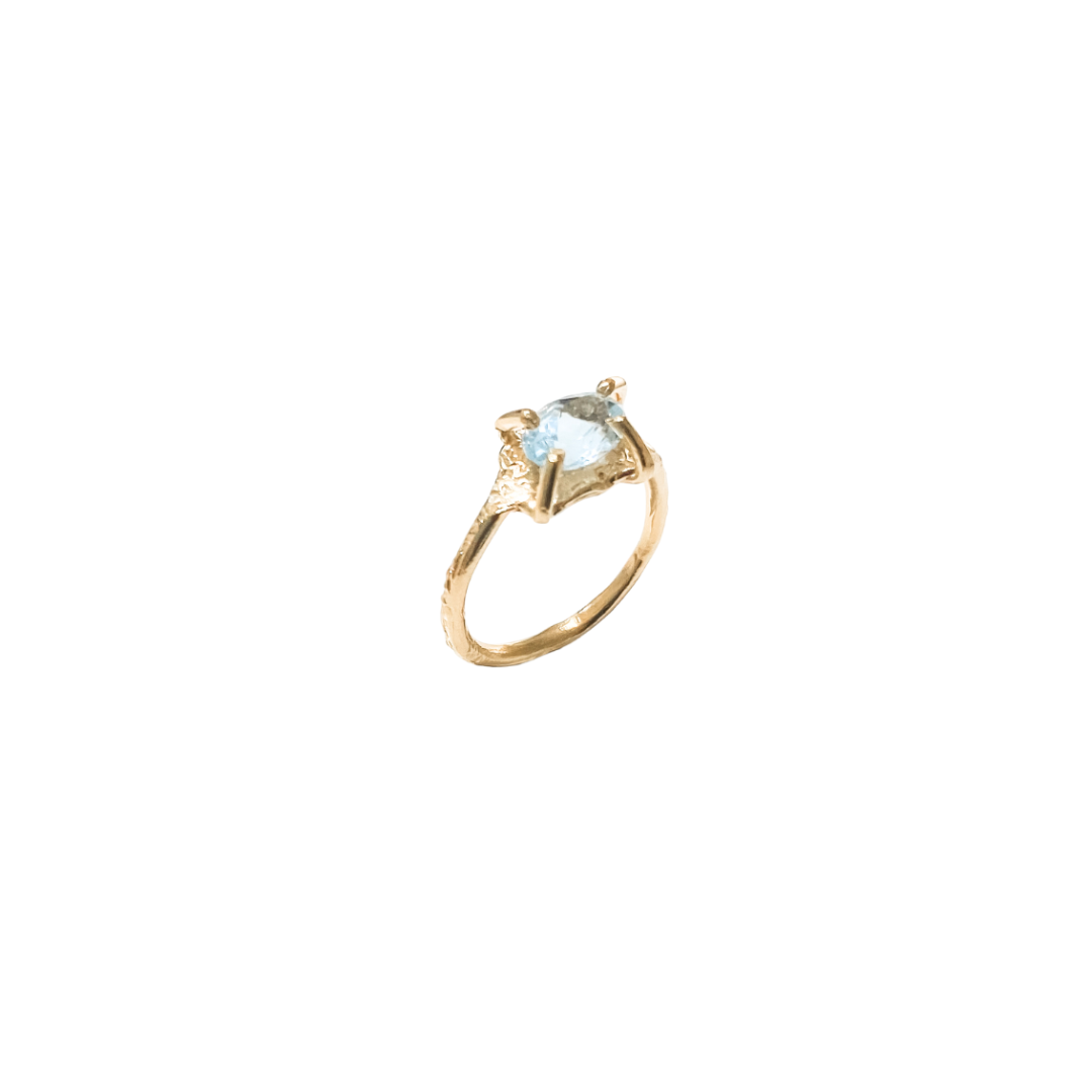 Crystal Waters Aquamarine Pinky Ring