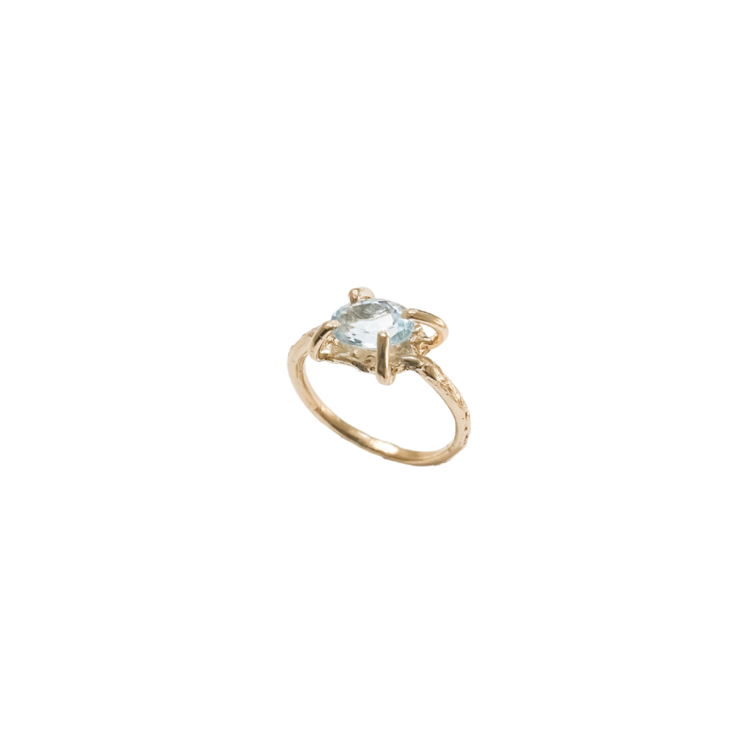 Crystal Waters Aquamarine Pinky Ring