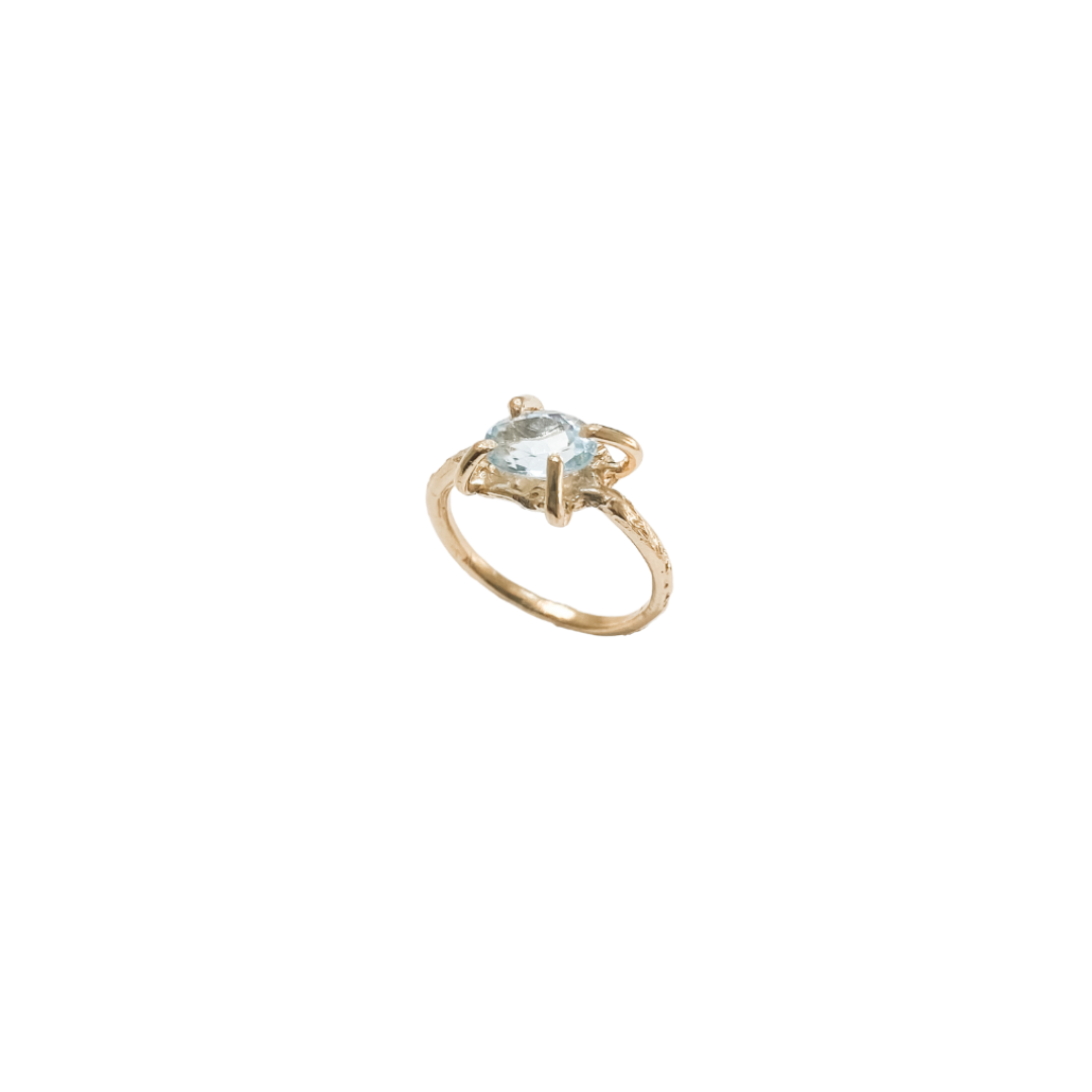 Crystal Waters Aquamarine Pinky Ring