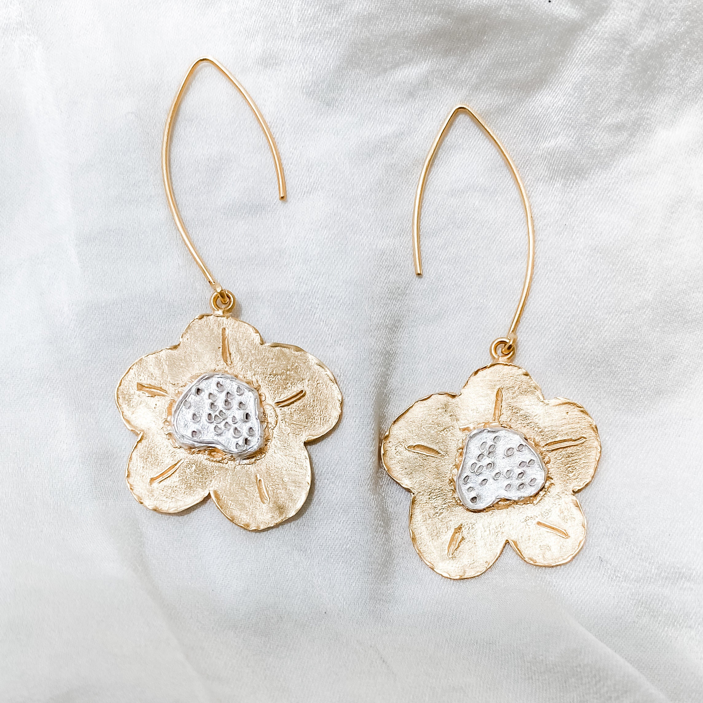 LET LOVE GROW Engraved Earrings